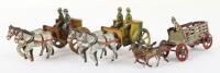 Two military tinplate horse drawn Penny Toys, German 1930s