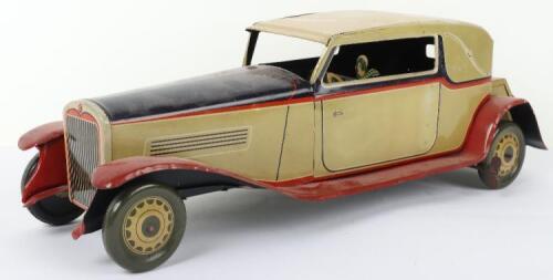 A large JNF tinplate clockwork Sports Tourer, circa 1930