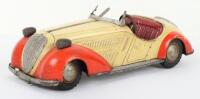 Distler tinplate clockwork open top Sports Tourer, German 1950s