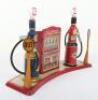 Marx (USA) tinplate Petrol pumps, circa 1930 - 2