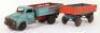 Gama tinplate clockwork truck and trailer, W.Germany 1950s - 2