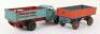 Gama tinplate clockwork truck and trailer, W.Germany 1950s - 3