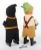 Two Schuco clockwork Drinking figures, 1930s - 2