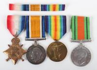 Great War Medal Group of Four to a Member of the Royal Naval Air Service Who Served in Armoured Cars on the Western Front, Later Transferring to Otranto in Italy