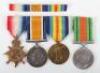 Great War Medal Group of Four to a Member of the Royal Naval Air Service Who Served in Armoured Cars on the Western Front, Later Transferring to Otranto in Italy