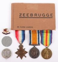 Great War 1914-15 Star Trio and Silver War Badge Medal Group to a Chief Petty Officer in the Royal Navy