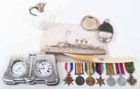 An Interesting Great War and Second World War Medal Group of Seven Awarded to an Officer Present on HMS Conquest During the German Naval Raid on Lowestoft in April 1916 When the Ship Was Hit by Five 12-inch Shells, Suffering 23 Killed and 13 Wounded,