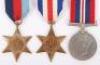 WW2 Royal Navy 1944 Casualty Medal Group of Three - 2