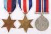 WW2 Royal Navy 1944 Casualty Medal Group of Three - 3