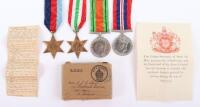 WW2 Campaign Medal Set of Four Attributed to Sister J L G Sharp Queen Alexandras Imperial Military Nursing Service Reserve