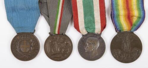 WW1 Italian Al Valore Casualty Medal Group