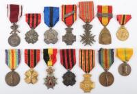 Grouping of Belgium Medals Mostly of WW1 Vintage