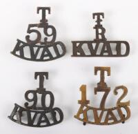 Unusual Kent Voluntary Aid Detachment (V.A.D) Shoulder Titles