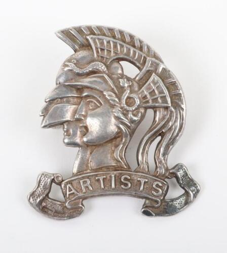 Hallmarked Silver Artists Rifles Cap Badge