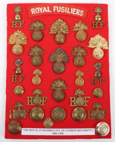 Board of Badges Relating to the Royal Fusiliers