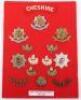 Board of Badges Relating to the Cheshire Regiment