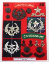 Board of Badges Relating to the Cameronians (Scottish Rifles)