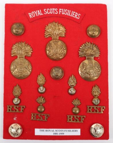 Board of Badges Relating to the Royal Scots Fusiliers