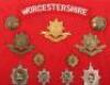 Board of Badges Relating to the Worcestershire Regiment - 3