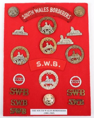 Board of Badges Relating to the South Wales Borderers Regiment