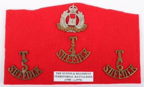 Badges of the Territorial Battalions Suffolk Regiment