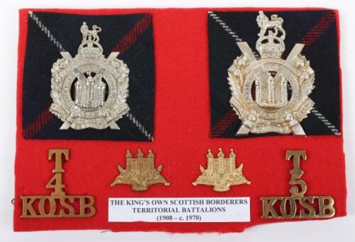 4th & 5th Territorial Battalions Kings Own Scottish Borderers Regiment Badges