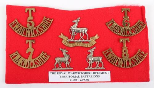 Territorial Battalions Royal Warwickshire Regiment Badges