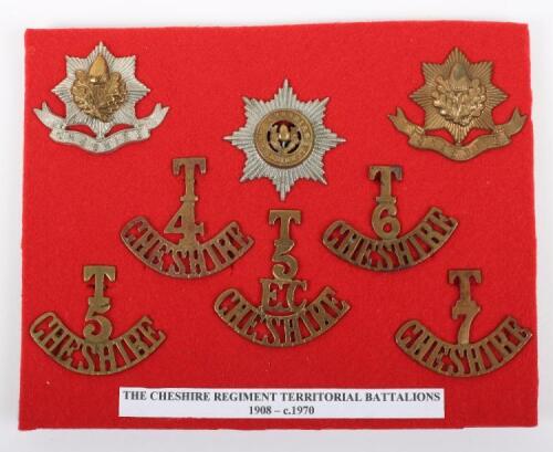 Territorial Battalions Cheshire Regiment Badges