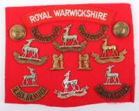 Grouping of Badges of the Royal Warwickshire Regiment