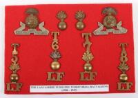 Badges of the Territorial Battalions of the Lancashire Fusiliers