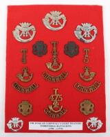 Badges of the Territorial Battalions of the Duke of Cornwall Light Infantry