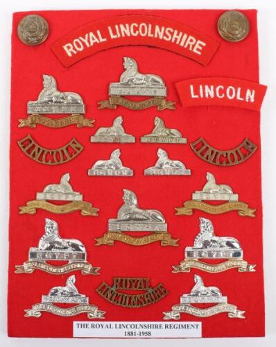 Board of Badges for the Lincolnshire & Royal Lincolnshire Regiment