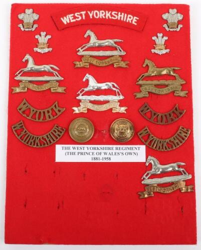 Board of Badges for the West Yorkshire Regiment