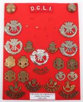 Selection of Badges of the Duke of Cornwall Light Infantry