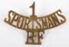 Rare 1st Sportsmans Battalion Royal Fusiliers Shoulder Title