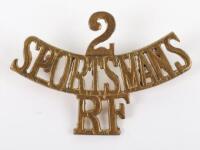 Rare 2nd Sportsmans Battalion Royal Fusiliers Shoulder Title