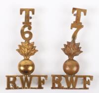 6th & 7th Territorial Battalion Royal Welsh Fusiliers Regiment Shoulder Titles