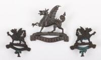 Breckonshire Battalion South Wales Borderers Officers Service Dress Cap & Collar Badge Set