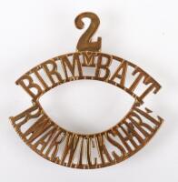 2nd Birmingham Battalion Royal Warwickshire Regiment Shoulder Title,