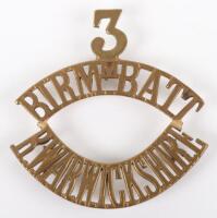 3rd Birmingham Battalion Royal Warwickshire Regiment Shoulder Title