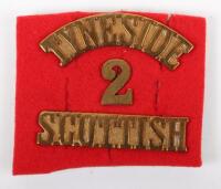 WW1 21st Service Battalion 2nd Tyneside Scottish Regimental Shoulder Title