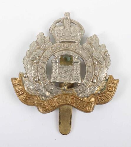 Scarce Suffolk Regiment Two Tower Pattern Cap Badge