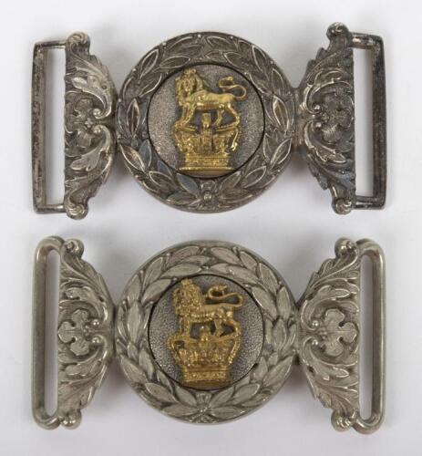 * 2x Victorian Levee Pattern Sword Waist Belt Buckles