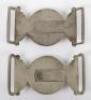 * 2x Victorian Levee Pattern Sword Waist Belt Buckles - 2