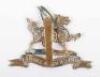 Scarce WW1 All Brass Brecknockshire Territorial Battalion South Wales Borders Long Scroll Pattern Cap Badge - 2