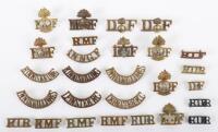 Selection of Regimental Shoulder Titles of Irish Regiments