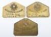 3x Brass Duty / Bed Plates of Coldstream Guards Interest