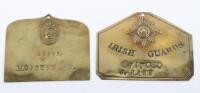 Brass Duty / Bed Plates of Irish Guards and Royal Munster Fusiliers Interest