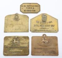 5x Regimental Brass Duty / Bed Plates