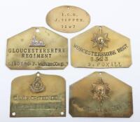 5x Regimental Brass Duty / Bed Plates